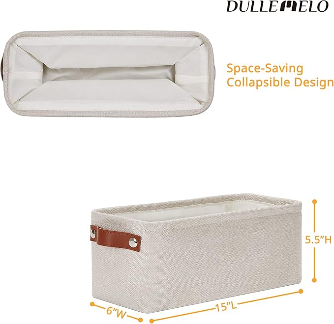 DULLEMELO Small Storage Basket, Toilet Paper Basket Narrow Storage Bin - Image 2