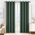PONY DANCE Dark Green Blackout Curtains 80 inch Long 2 Panels Set, Thermal by PONYDANCE