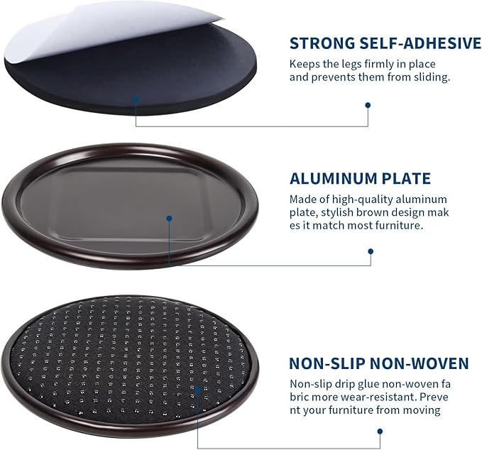 Ezprotekt 4 inch Round Non Slip Furniture Pads - Image 2