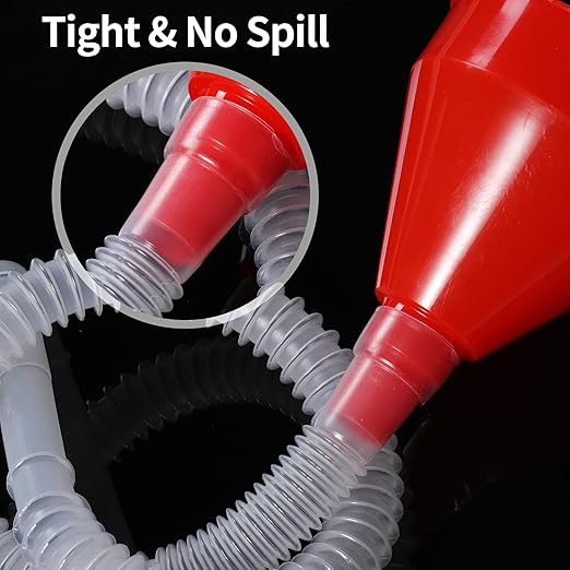 Flexible Fuel Funnel with Long Hose Plastic Small Wide Mouth Filling Funnel Car - Image 4