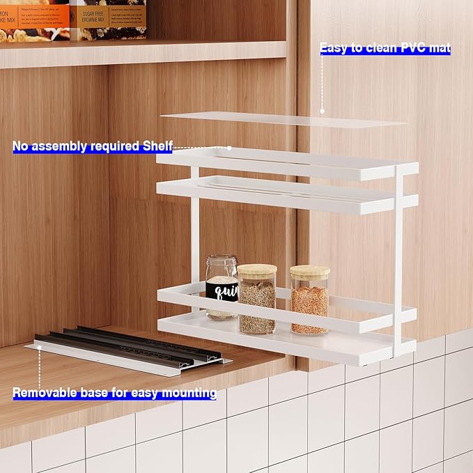 2 Pack Pull Out Spice Rack Organizer - Image 7