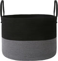 Woven Blanket Basket, 115L Large Rope Storage Bin by JMvicyroam