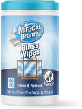 MiracleWipes for Glass, Disposable and Streak Free Cleaning Wipes for Mirrors by MiracleWipes