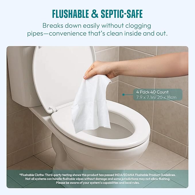 Large Feminine Wipes for Women, pH Balanced Soft Gentle Soothing Unscented - Image 2