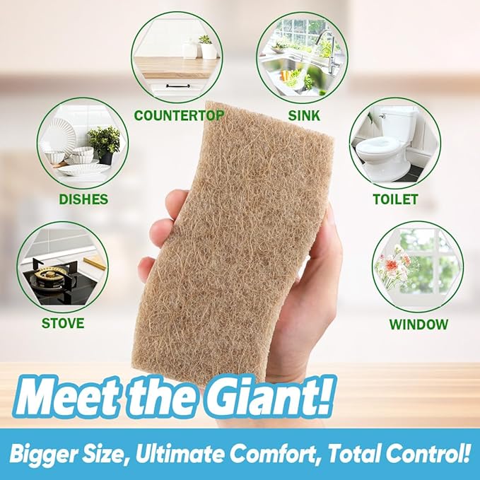 AIDEA XL Sponges Kitchen, Non-Scratch Scrub Sponge, Large Natural Sponge - Image 6