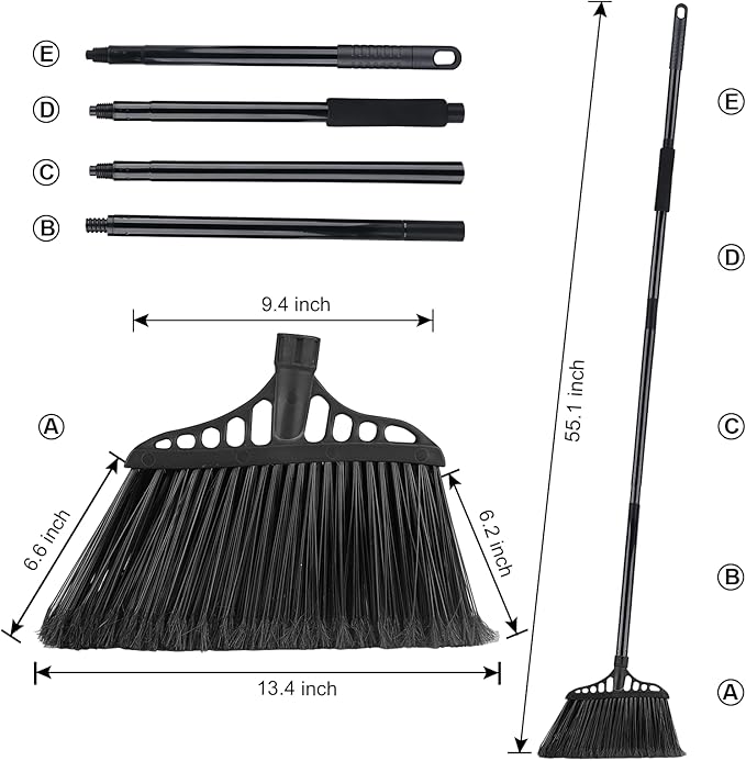 3-Pack Heavy Duty Broom, Commercial Broom - Image 8