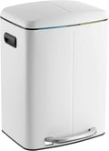 happimess HPM1005C Marco Rectangular 10.5-Gallon Double Bucket Garbage Can by Happimess
