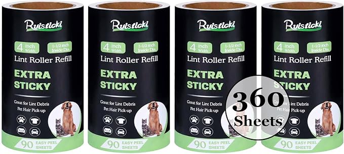 4 inch Lint Roller Refills for Amazon IKEA Evercare and Others, Extra Sticky by Unknown