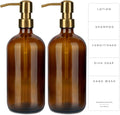 Emerson Essentials Glass Soap Bottle Dispensers, 2 Pack, Stainless-Steel Pumps by Emerson+Essentials