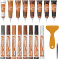 REALINN Wood Furniture Repair Kit 8 Dark Colors- Wood Fillers and Touch Up by REALINN