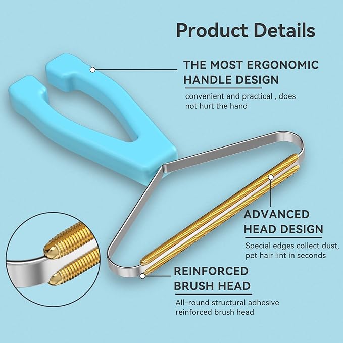 Pet Hair Remover, Pet Hair Removal Tool, Cleaner Pro Pet Hair, Fabric Shaver - Image 2