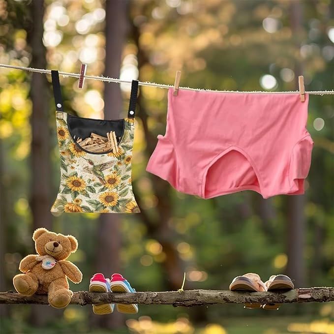 Hummingbird Laundry Clothespin Bag Clothespin Storage Hanger Bag - Image 4