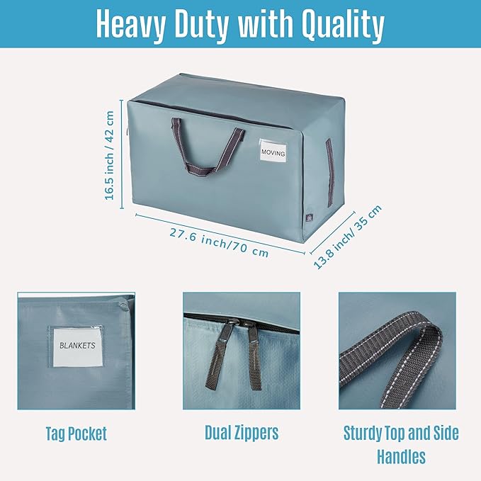 VENO 6 Pack Moving and Storage Bags, Heavy Duty, Alternative to Moving Boxes - Image 3