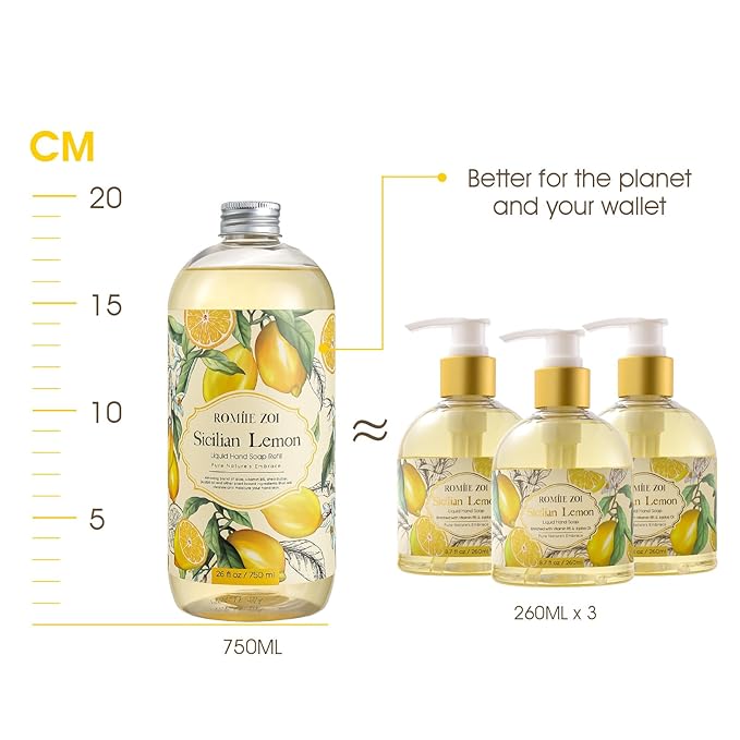 ROMIIE ZOI Lemon Scent Liquid Hand Soap Refills - Image 2