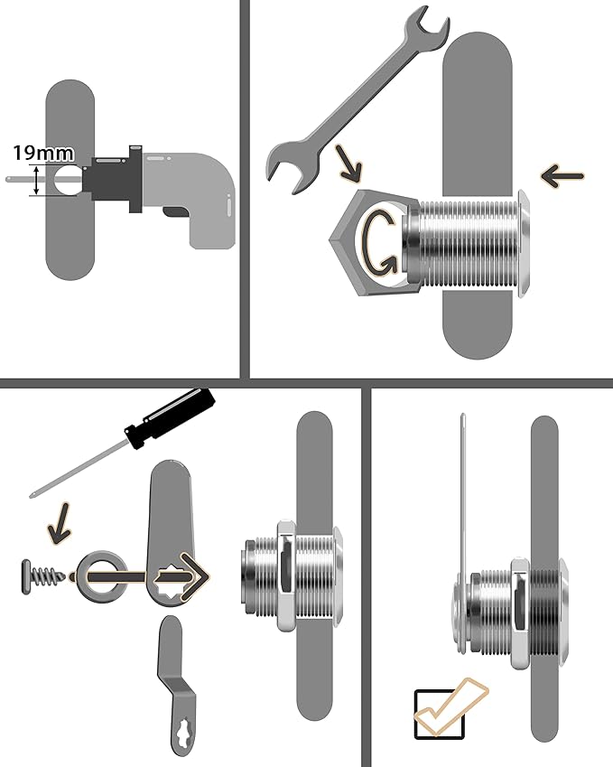 Cabinet Locks, Cylinder Locks, Zinc Alloy Cam Lock - Image 6