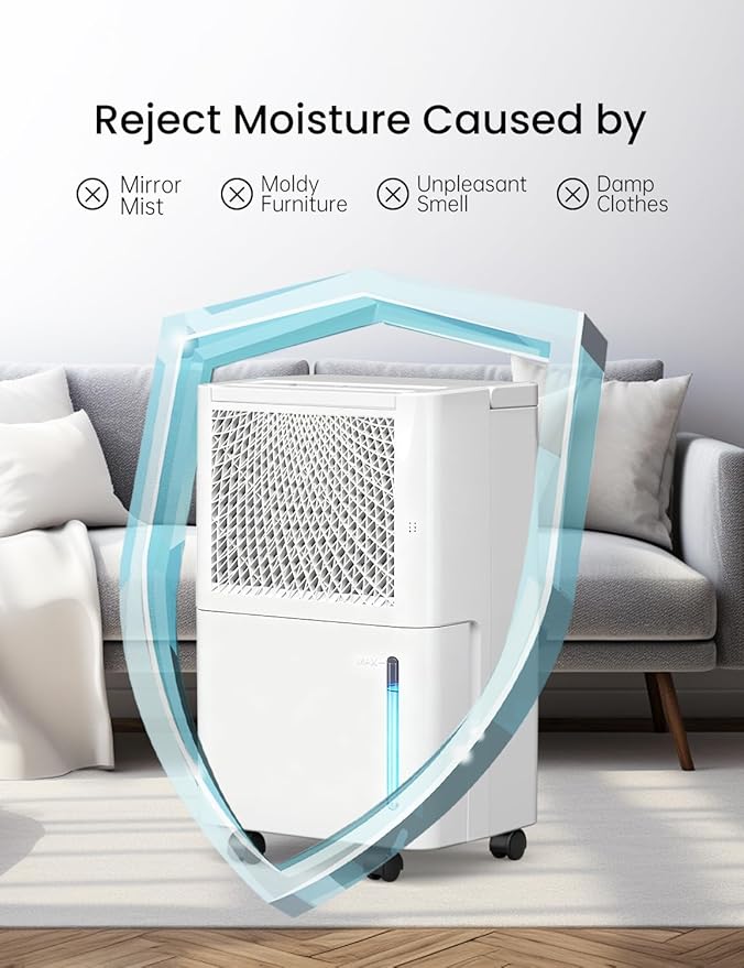 HUMSURE 1500 Sq. Ft 30 Pints Dehumidifier Equipped - Image 3