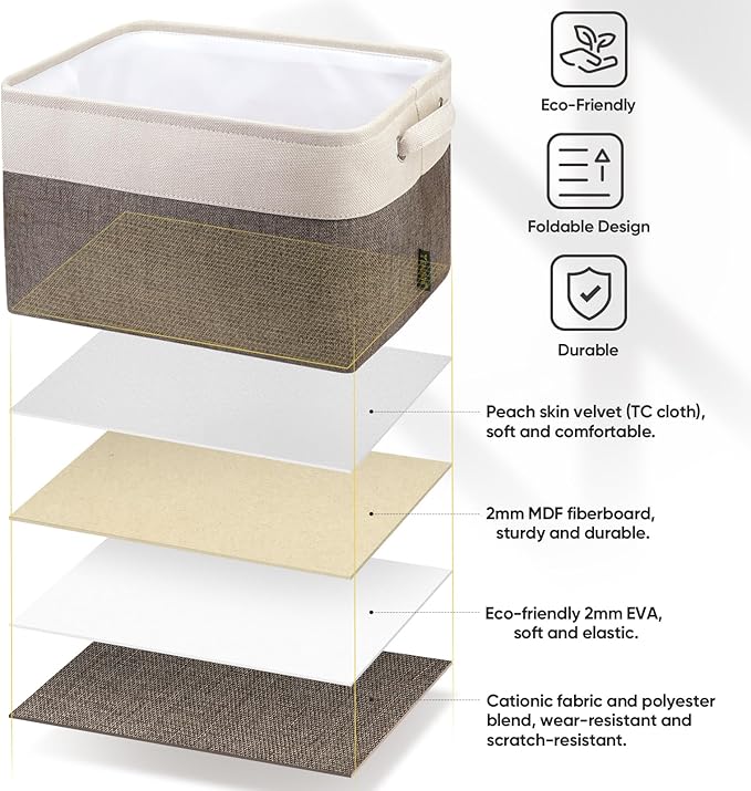 BALEINE 3 Pack Fabric Storage Bins - Image 6