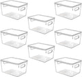 Clear Plastic Stackable Storage Bins by CONTROLKITCHEN