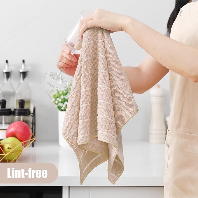 Homaxy Microfiber Kitchen Towels and Dishcloths Set, 16 Pack Soft and Absorbent - Image 4