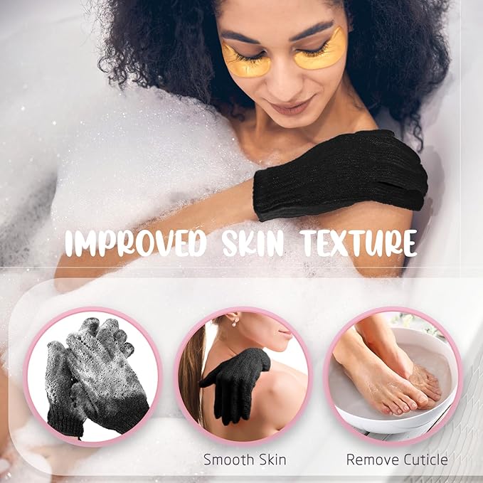 104 Pcs Exfoliating Glove Bulk Shower Gloves - Image 6