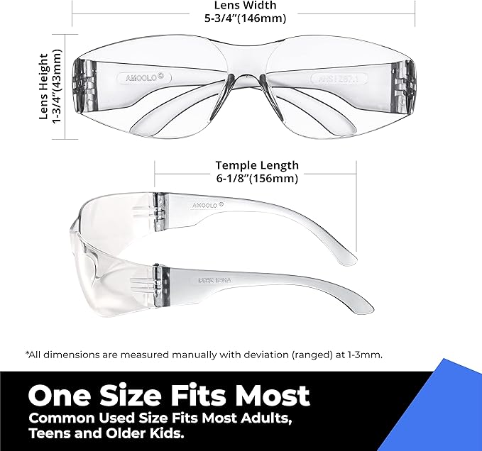amoolo Safety Glasses for Men Women, Construction - Image 2