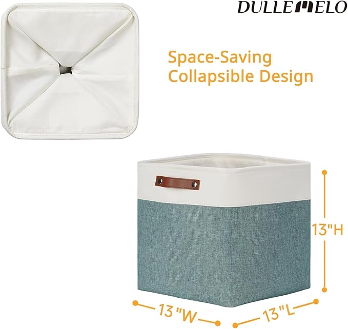 DULLEMELO Storage Bins, 4 Pack Of 13x13x13 Decorative Storage Cube Bins Suit - Image 2