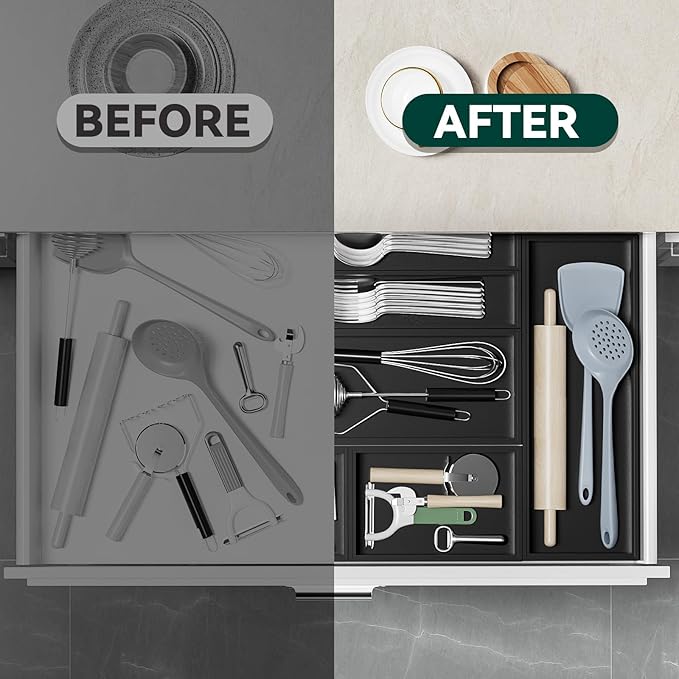 Bamboo Kitchen Drawer Organizer - Image 6