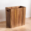3 Gallons Wooden Wastebaskets, Solid Acacia Wood Waste Basket by Unknown