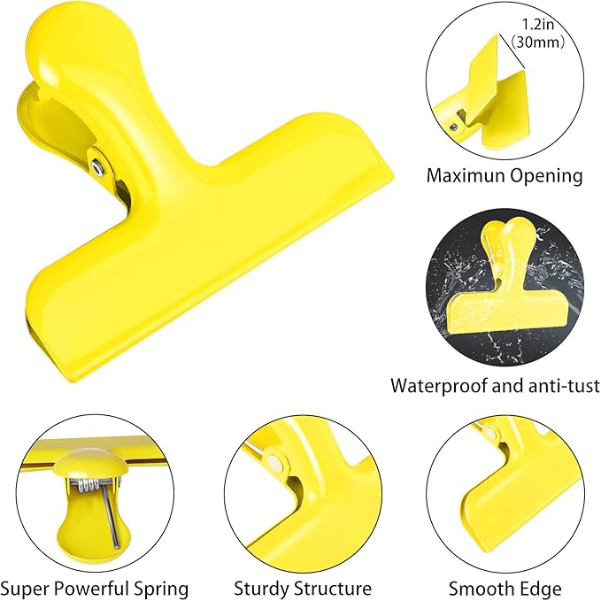 Bag Clips Heavy Duty Stainless Steel Chip Clips, Food Bags Clamp Great - Image 3