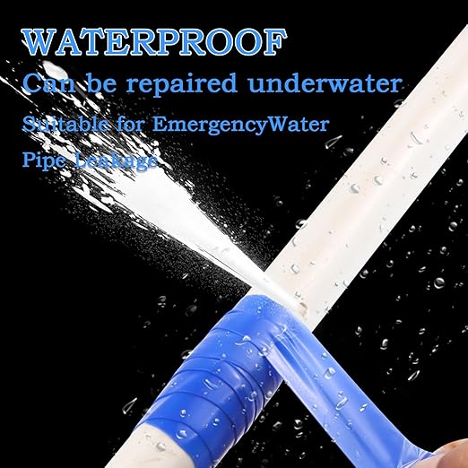 Self Fusing Silicone Tape 1 in x 5' Blue Waterproof Rubber Leak Proof Sealing - Image 4