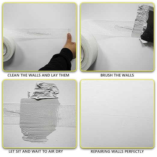 8" 100 Feet Drywall Joint Tape, Self-Adhesive Encrypted Fiberglass Drywall - Image 6