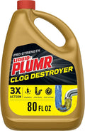 Liquid-Plumr Pro-Strength Clog Destroyer, Liquid Drain Cleaner, 80 Fluid Ounces by Clorox