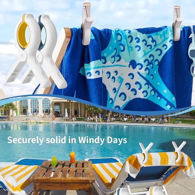 Extra Large Beach Towel Clips 15Pack, Swimming Pool Boat Towel Clips, Increase - Image 4