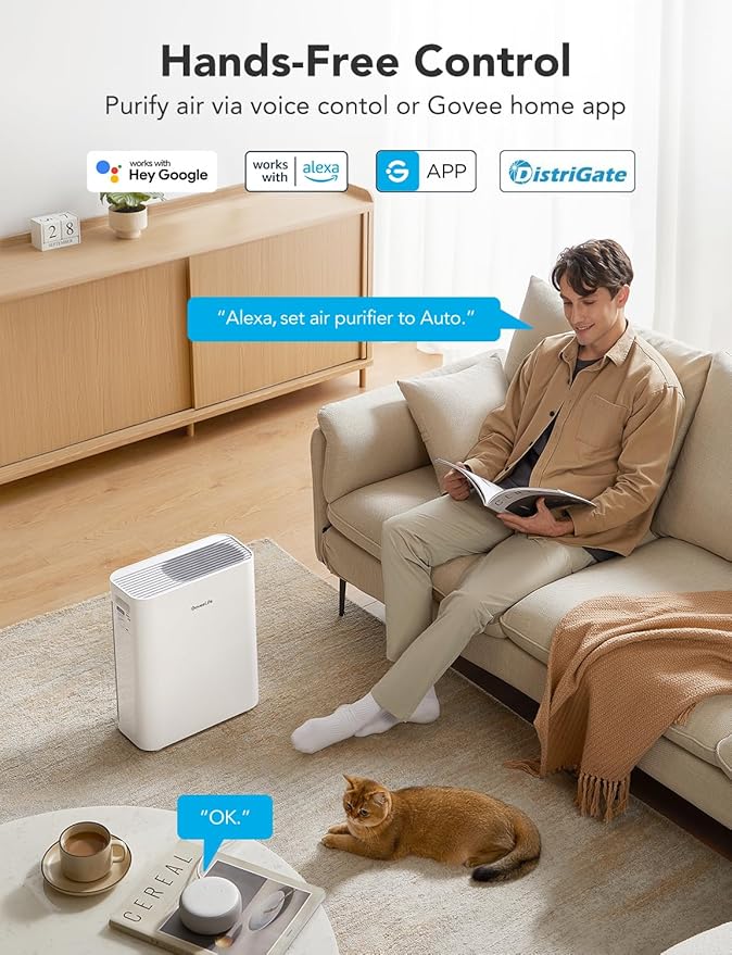 GoveeLife Smart Air Purifiers for Home Large Room, Air Purifiers for Pets - Image 3