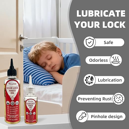 Realth Garage Door Lubricant -Lock Lubricant Keyhole, Long-Lasting, - Image 2