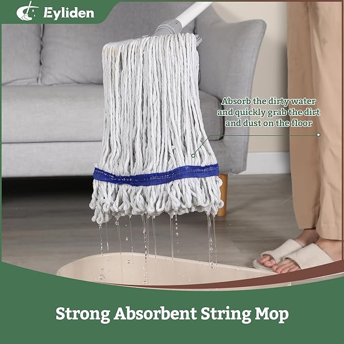 Eyliden 3 Pack Mop Heads Replacement, Universal Commercial Mops - Image 6