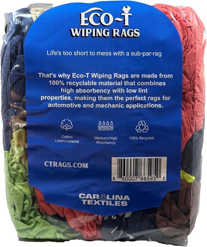4 Lb Bag Eco-T Mechanic Shop Rags - Image 2