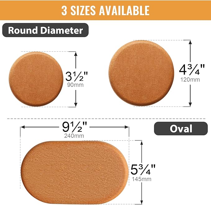 4¾" Felt Furniture Sliders for Hardwood Floors, Furniture Movers Sliders for - Image 6