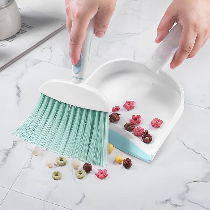 NACENA Small Dust Pan and Brush Set, Mini Broom and Dustpan Set Small Hand - Image 4