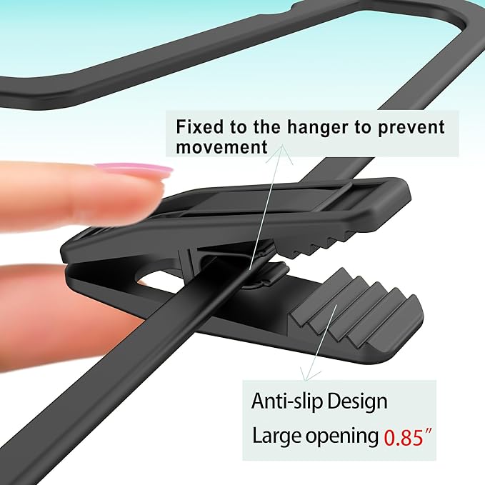 Hanger Clips Perfect for Velvet Hangers, Strong Plastic Clips Pant Skirt Hanger - Image 3