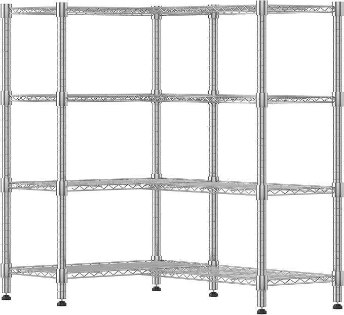Himimi 4-Tier Heavy Duty Metal Storage Rack, 1200LBS Adjustable Wire Shelving - Image 8
