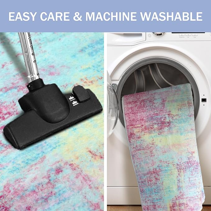 IOHOUZE Abstract Runner Rug 3x8 Ft Washable Runners - Image 3