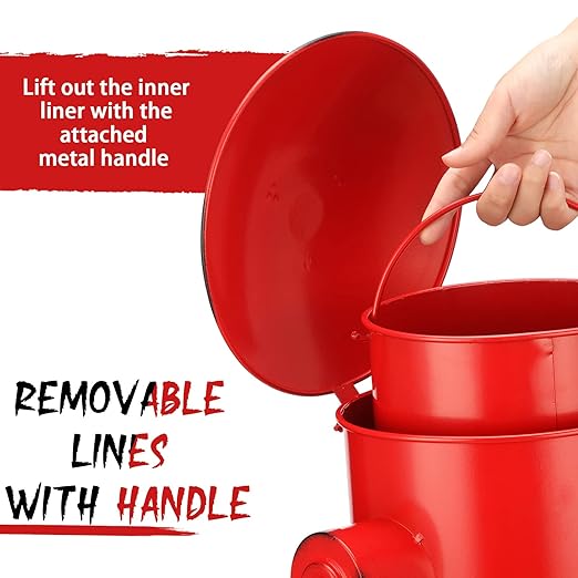 Hoolerry Fire Hydrant Trash Can Retro Creative Garbage Can - Image 3