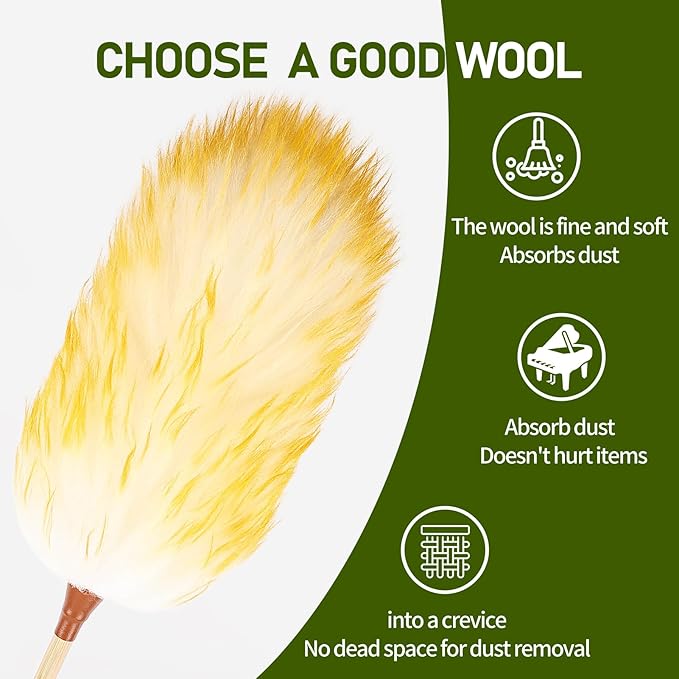 Natural Lambswool Duster 20 Inch Handheld - Image 3