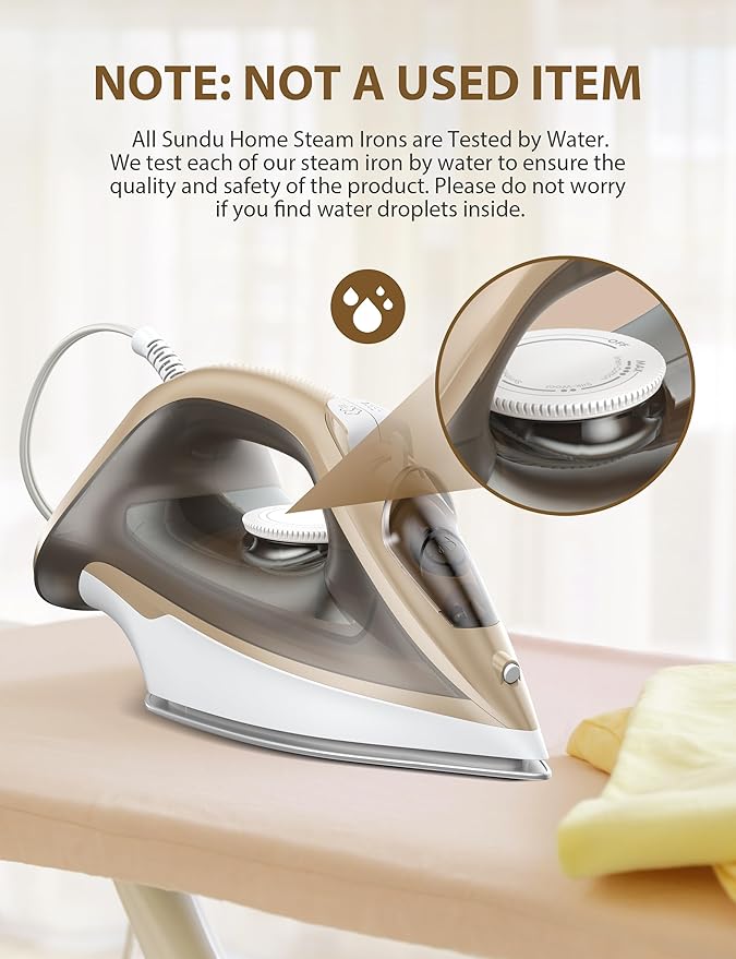 Steam Iron for Clothes Rapid Heating, 1500W Iron - Image 7