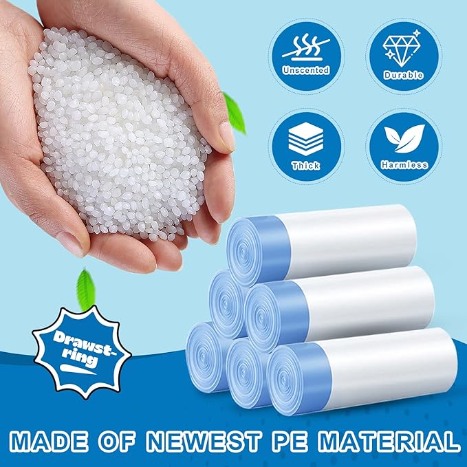 3 Gallon Trash Bags Drawstring 0.96 Mil - Image 4