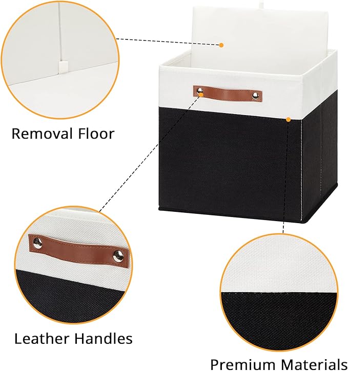 DULLEMELO Storage Cubes 13 inch, Cube Storage Bins - Image 2