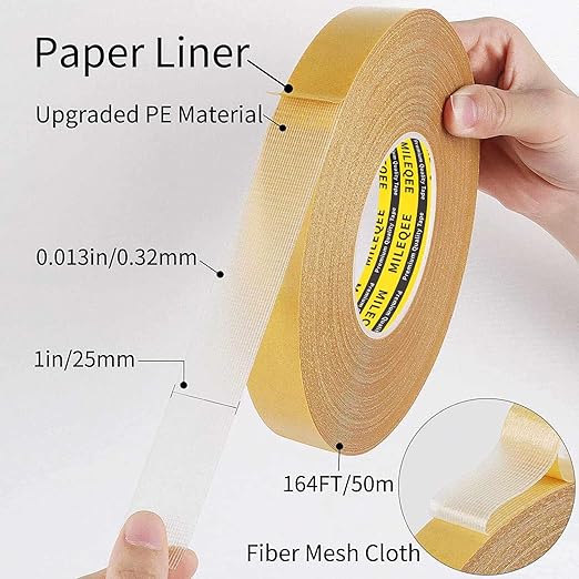 2Pack Double Sided Tape Heavy Duty, 1in x 164FT, Extra Large Universal High - Image 2