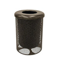 COATEDOUTDOORFURNITURE RFT-TXTBRW Heavy Duty Round Trash Receptacle by CoatedOutdoorFurniture