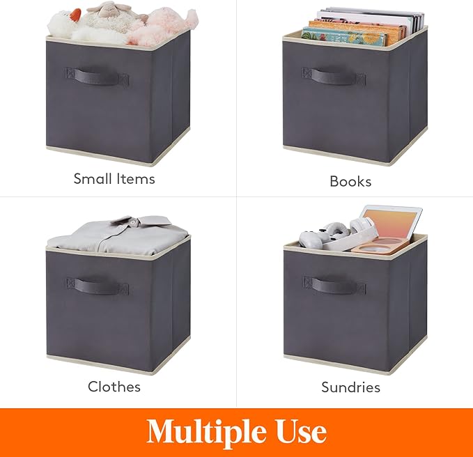 Lifewit 13 Inch Cube Storage Bins, Storage Cubes Foldable Medium Decorative - Image 4